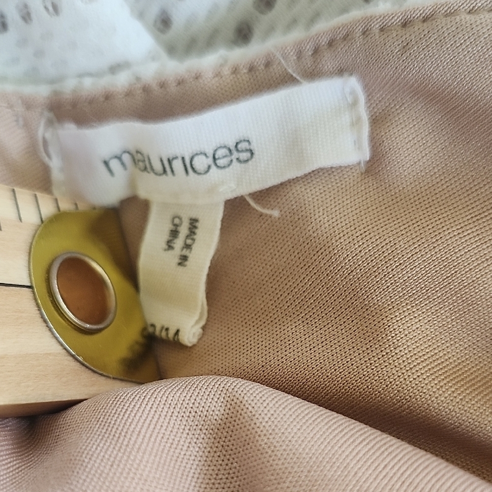 Maurices White Fit Flare Dress Textured V Neck Sleeveless Size 13 14 - Picture 9 of 10